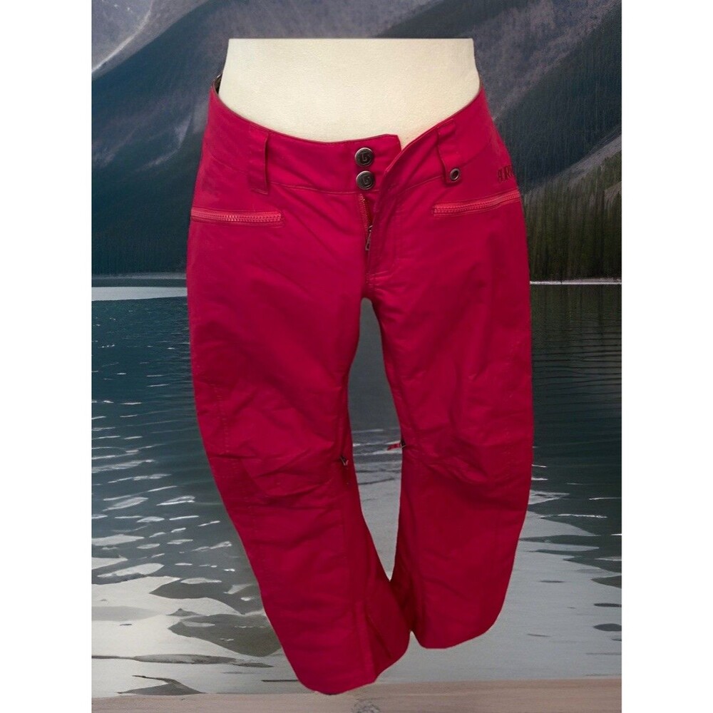Burton Womens Pink Snow Pants XS Low Rise Ski Snowboard Insulated Flare Winter
